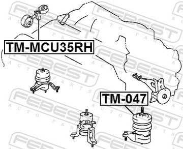 FEBEST TM-MCU35RH LOŽISKO MOTORU