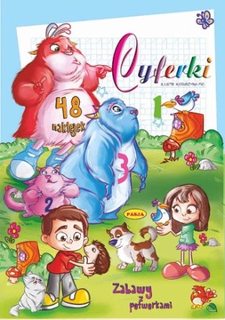 Cyferki. Zabawy z potworkami. Naklejki.
