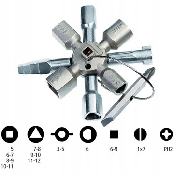 КЛЮЧ К электрощитовому шкафу 10-в-1