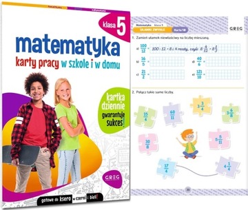 Matematyka SP 5 Karty pracy w szkole i w domu Greg
