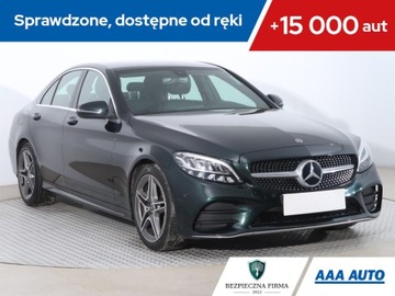 Mercedes Klasa C W205 Kabriolet Facelifting 1.6 200d 160KM 2019 Mercedes C C 200d, Serwis ASO, VAT 23%, Skóra