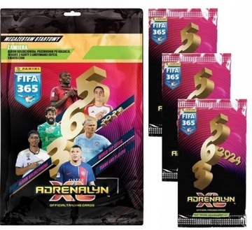 MEGA ZESTAW STARTOWY ALBUM FIFA 365 Adrenalyn 2024 PANINI DUŻY KLASTER XXL