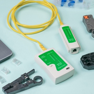 ТЕСТЕР СВЕТОДИОДНЫХ СЕТЕВЫХ КАБЕЛЕЙ RJ45 RJ11
