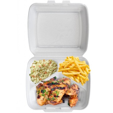 Naczynia jednorazowe Menu Box trójdzielne 125szt