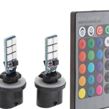 2 шт. RGB светодиодные автомобильные противотуманные фары с дистанционным управлением для грузовиков, штекер 880