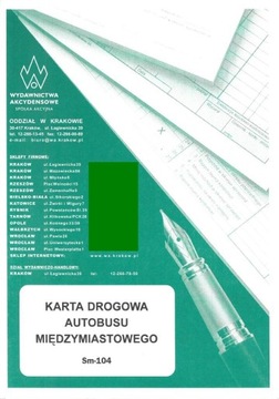 KARTA DROGOWA AUTOBUSU MIĘDZYMIASTOWEGO SM-104