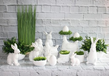 Zając zajączek królik biały H13 DEcodomi