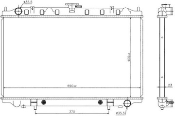 CHLADIČ MOTORU AT NISSAN MAXIMA ZEFIRA 2.0 3.0 96-00