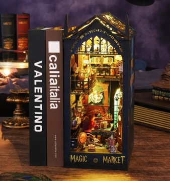 DIY книжный уголок, миниатюры, вставка в полку, строительный комплект