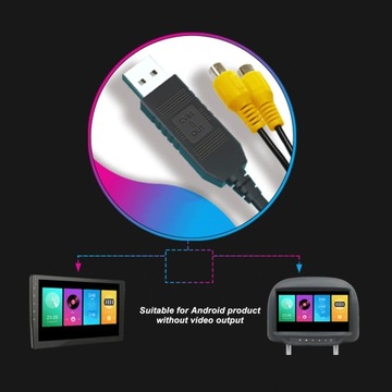 АДАПТЕР ВИДЕОВЫХОДА USB-CVBS ДЛЯ АВТОМОБИЛЯ С СИСТЕМОЙ ANDROID AV-O