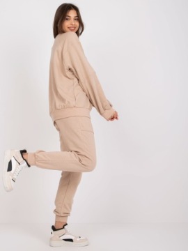 Комплект ЖЕНСКИЙ СПОРТ, спортивный костюм из двух предметов F650 песочный L/XL