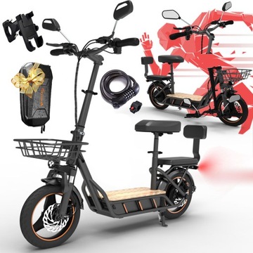 2024 Kukirin Składany Pojazd Elektryczny 26Ah 800W 45km/h 100km +torba