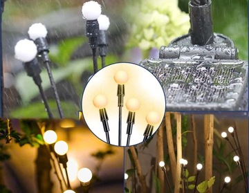 2 СОЛНЕЧНЫХ САДОВЫХ ЛАМПЫ FIREFLY SWING BALL 10 LED С ДАТЧИКОМ