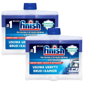 Finish Płyn Czyszczenia Zmywarki Regular 250 ml x2