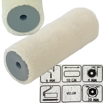 WAŁEK DO MALOWANIA EMALIAMI LAKIERAMI VELUR 100MM