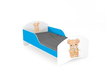 Детская кровать LEO2 160х80 бело-синий