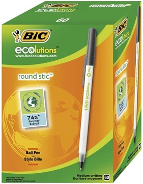 Шариковая ручка Stic Ecolutions круглая черная BIC