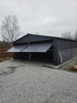 GARAŻ 6X6 HALA WIATA BLASZANA Z DACHEM DWUSPADOWYM