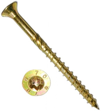 WKRĘTY CIESIELSKIE DO DREWNA STOŻKOWE TORX 6X160