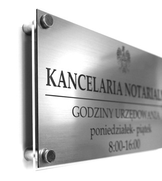TABLICZKA Kancelaria Prawna DYSTANSE 295x145mm