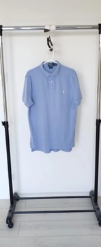 Polówka Koszulka Polo Rozmiar M Męska 70x54 Błękitna Logo Polo Ralph Lauren