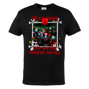 KOSZULKA STAY HOME WATCH HORROR NA HALLOWEEN HAL86
