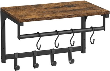 Wieszak wiszący Vasagle brązowy 40 cm