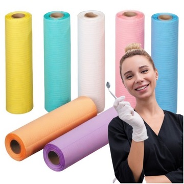 SERWETY HIGIENICZNE STOMATOLOGICZNE JEDNORAZOWE W ROLCE 40 SZT 33X48CM