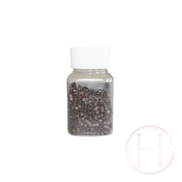 Микрокольца с резьбой 100шт XL КОРИЧНЕВЫЙ #5 микроколец