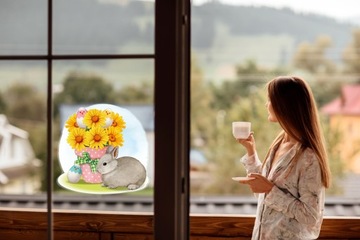 НАКЛЕЙКА НА ПАСХАЛЬНОЕ ОКНО LIFE BUNNY 03A