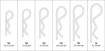 YATO YT-06883 150 шт. Пружинные штифты MIX