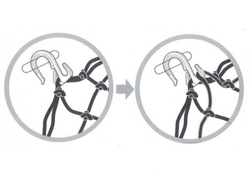 Сетка для шлема или багажа черная - пластиковые крючки