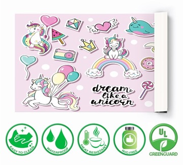 Защитный коврик на стол единорог 90х45