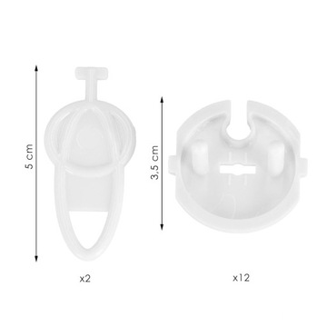 ЗАЩИТА КОНТАКТОВ ЭЛЕКТРИЧЕСКИХ РОЗЕТОК, БЕЛЫЕ КРЫШКИ, 12 шт.