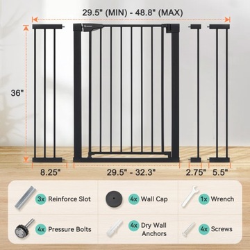БАРЬЕР БЕЗОПАСНОСТИ РАСШИРИТЕЛЬНЫЕ ВОРОТА 75-124 ВЫСОТА 92 СМ