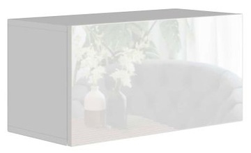 Szafka uchylna do salonu barek 70 cm biały połysk PREMIUM