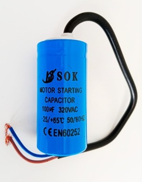 Kondensator rozruchowy 100 uF silnika 320V VAC