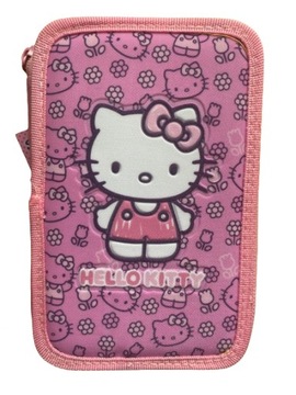 Hello Kitty podwójny piórnik z wyposażeniem z brokatem
