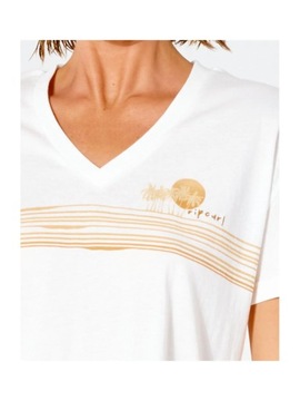 Футболка RIP CURL Sunset с V-образным вырезом - белый XS