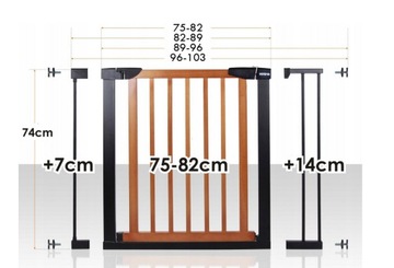 BRAMKA BARIERKA OCHRONNA DRZWI SCHODY 4w1 do 103cm