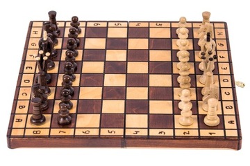 КВАДРАТ - КРОЛЕВСКИЕ 36 деревянных шахматных фигур - Сожженные