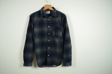 NN 07 _ MĘSKA KOSZULA W KRATKĘ SLIM FIT SZTRUKS_ L