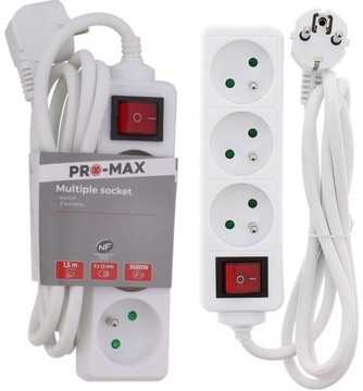 PRZEDŁUŻACZ ELEKTRYCZNY ZŁODZIEJKA ROZDZIELACZ 1,5