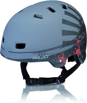 Kask rowerowy XLC BH-C22 Grunge szaro-czarny matowy 53-59cm