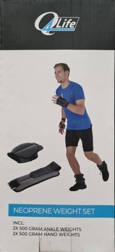 Zestaw neoprenowych obciążników nogi ręce 4x0,5kg