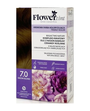 NATURALNA TRWAŁA FARBA DO WŁOSÓW 7.0 ŚREDNI BLOND
