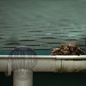 Желобовой фильтр из черного пластика, 2 шт.