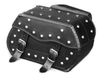 SAKWY TORBY BOCZNE MOTOCYKLOWE SKÓRZANE 40x24x15cm