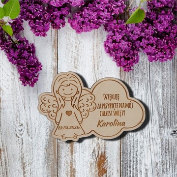 Магнит спасибо ангелу за крещение гостей