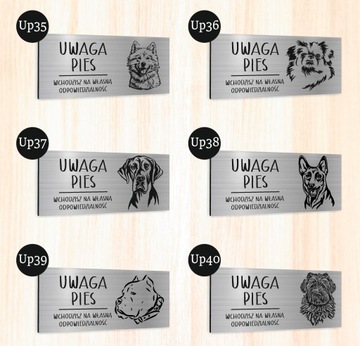 Дибонд табличка внимание собака Бигль 20х10 см с УФ ПРИНТОМ